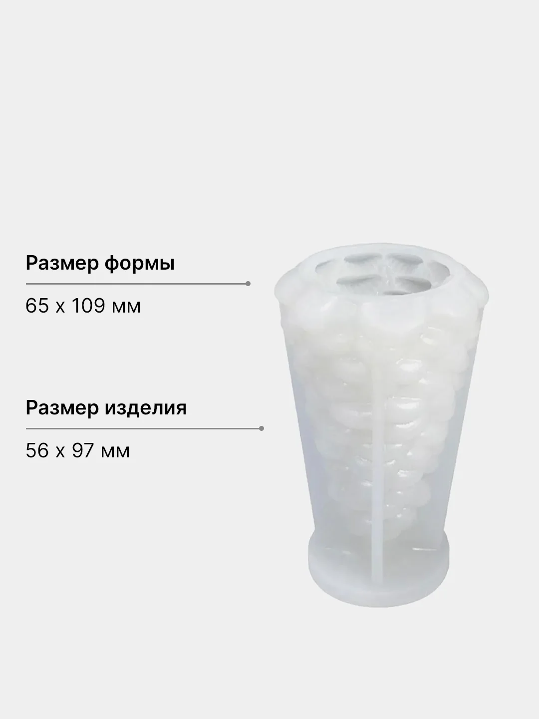 Зеленый форма силиконовая для заливки свечей и мыла, елка, санта, шишка
