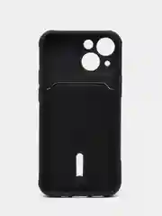 Темно-синий чехол для iPhone 14, 13, 12, 11 Pro Max, XS/X, XR, 7 / 8, Plus с карманом для карт