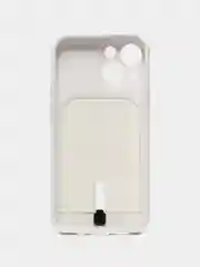 Белый чехол для iPhone 14, 13, 12, 11 Pro Max, XS/X, XR, 7 / 8, Plus с карманом для карт