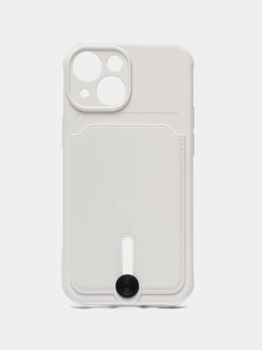 Белый чехол для iPhone 14, 13, 12, 11 Pro Max, XS/X, XR, 7 / 8, Plus с карманом для карт