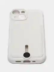 Белый чехол для iPhone 14, 13, 12, 11 Pro Max, XS/X, XR, 7 / 8, Plus с карманом для карт