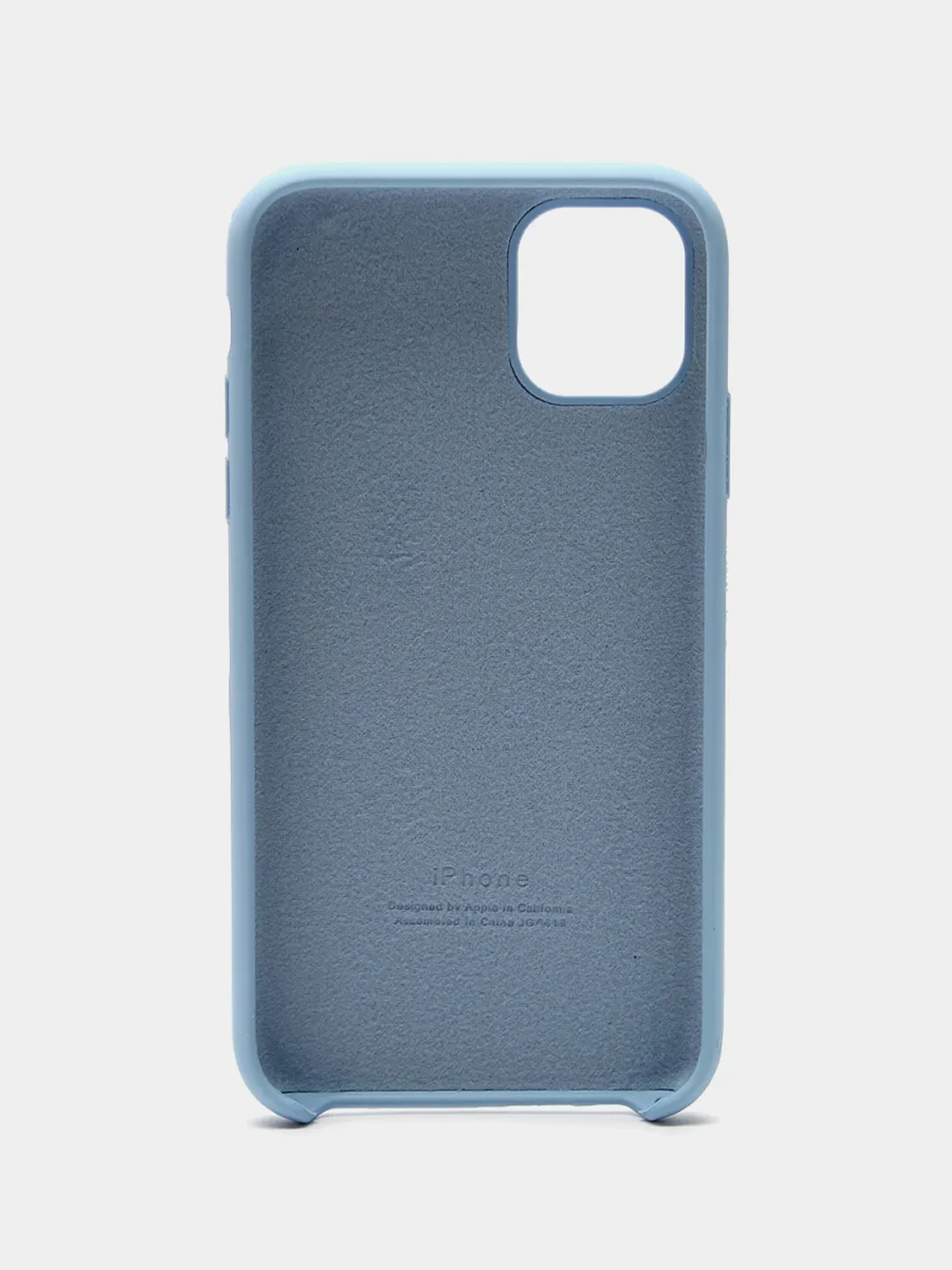 Небесно-голубой чехол Silicone Case для iPhone 11, с открытым низом