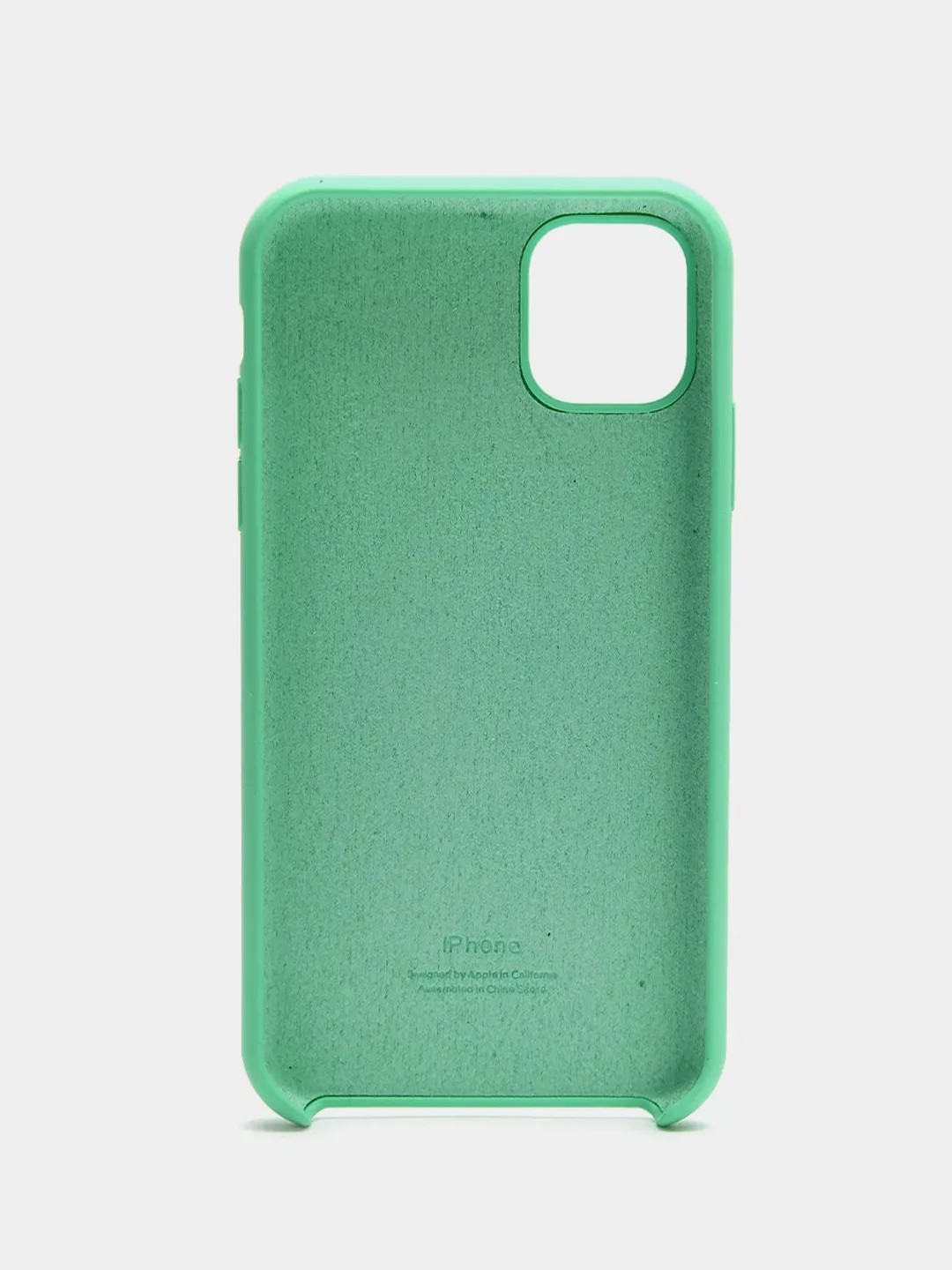 Мятный чехол Silicone Case для iPhone 11, с открытым низом