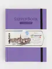 Скетчбук Малевичъ для акварели Veroneze, сиреневый, 200 г/м, 15 х 20 см, 50 л