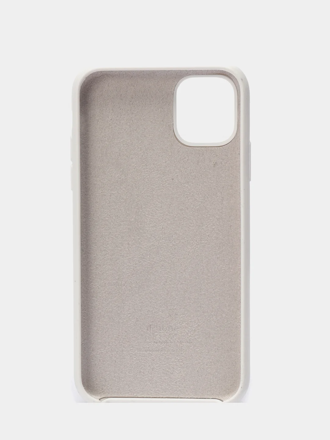 Белый чехол Silicone Case для iPhone 11, с открытым низом