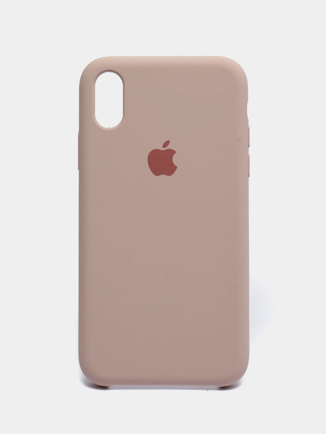 Розовый чехол Silicone Case для iPhone XR, с открытым низом