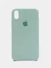 Бирюзовый чехол Silicone Case для iPhone XR, с открытым низом