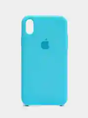 Голубой чехол Silicone Case для iPhone XR, с открытым низом