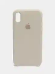 Бежевый чехол Silicone Case для iPhone XR, с открытым низом