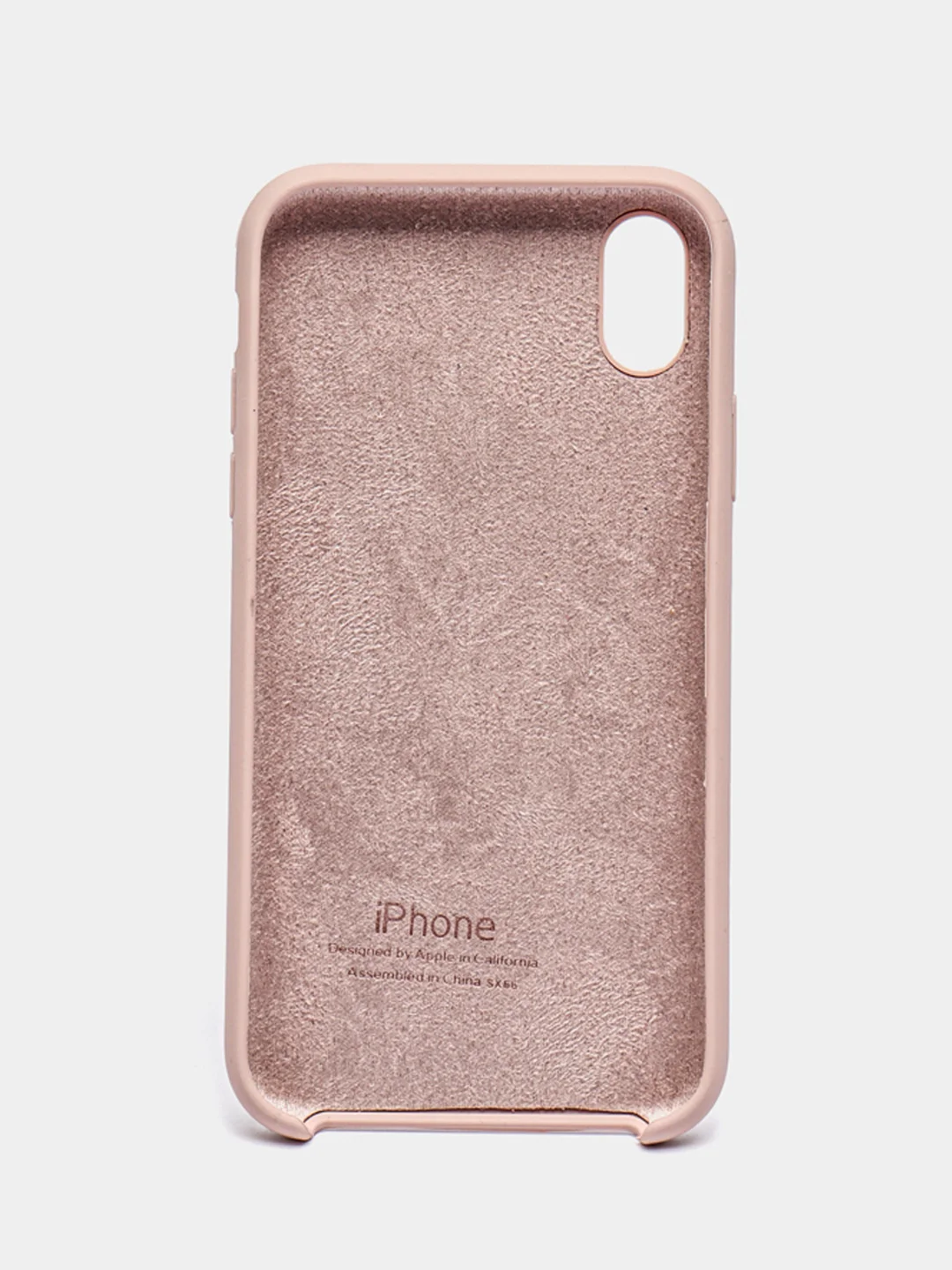 Серый меланж чехол Silicone Case для iPhone XR, с открытым низом