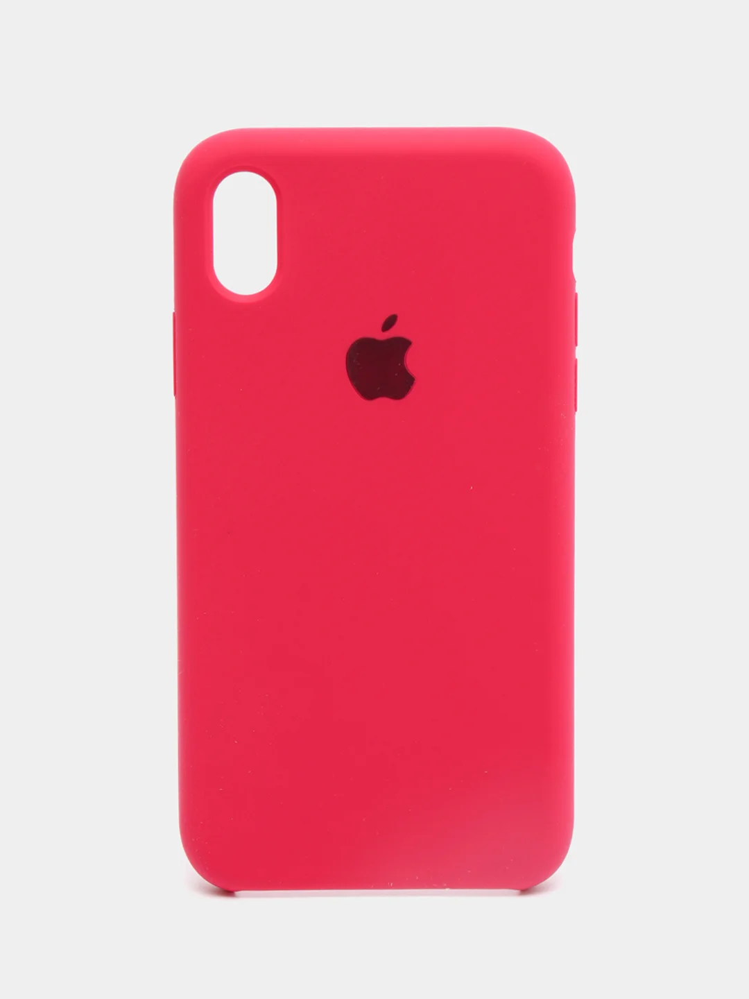Вишнёвый чехол Silicone Case для iPhone XR, с открытым низом
