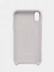 Серебряный чехол Silicone Case для iPhone XR, с открытым низом