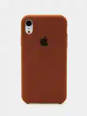 Коричневый чехол Silicone Case для iPhone XR, с открытым низом