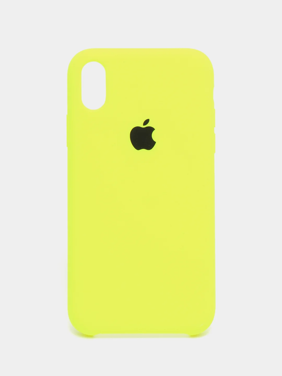 Лимонный чехол Silicone Case для iPhone XR, с открытым низом