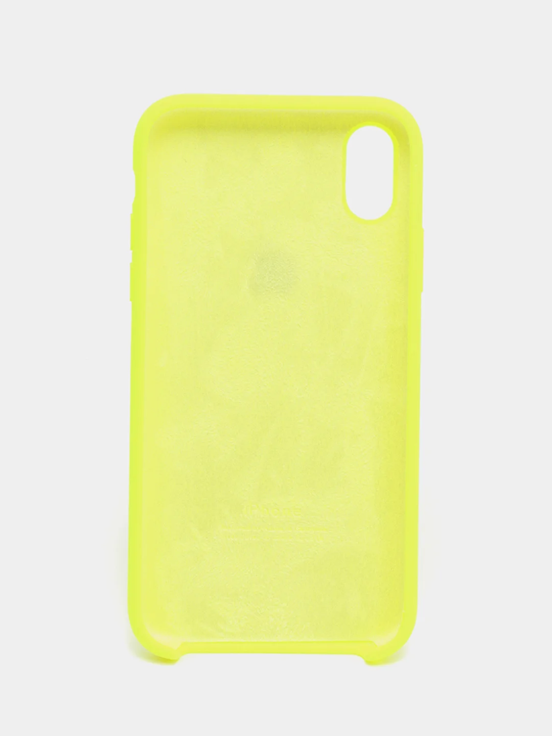Лимонный чехол Silicone Case для iPhone XR, с открытым низом