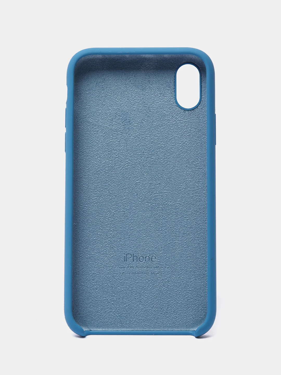 Синий чехол Silicone Case для iPhone XR, с открытым низом
