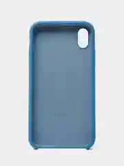 Синий чехол Silicone Case для iPhone XR, с открытым низом