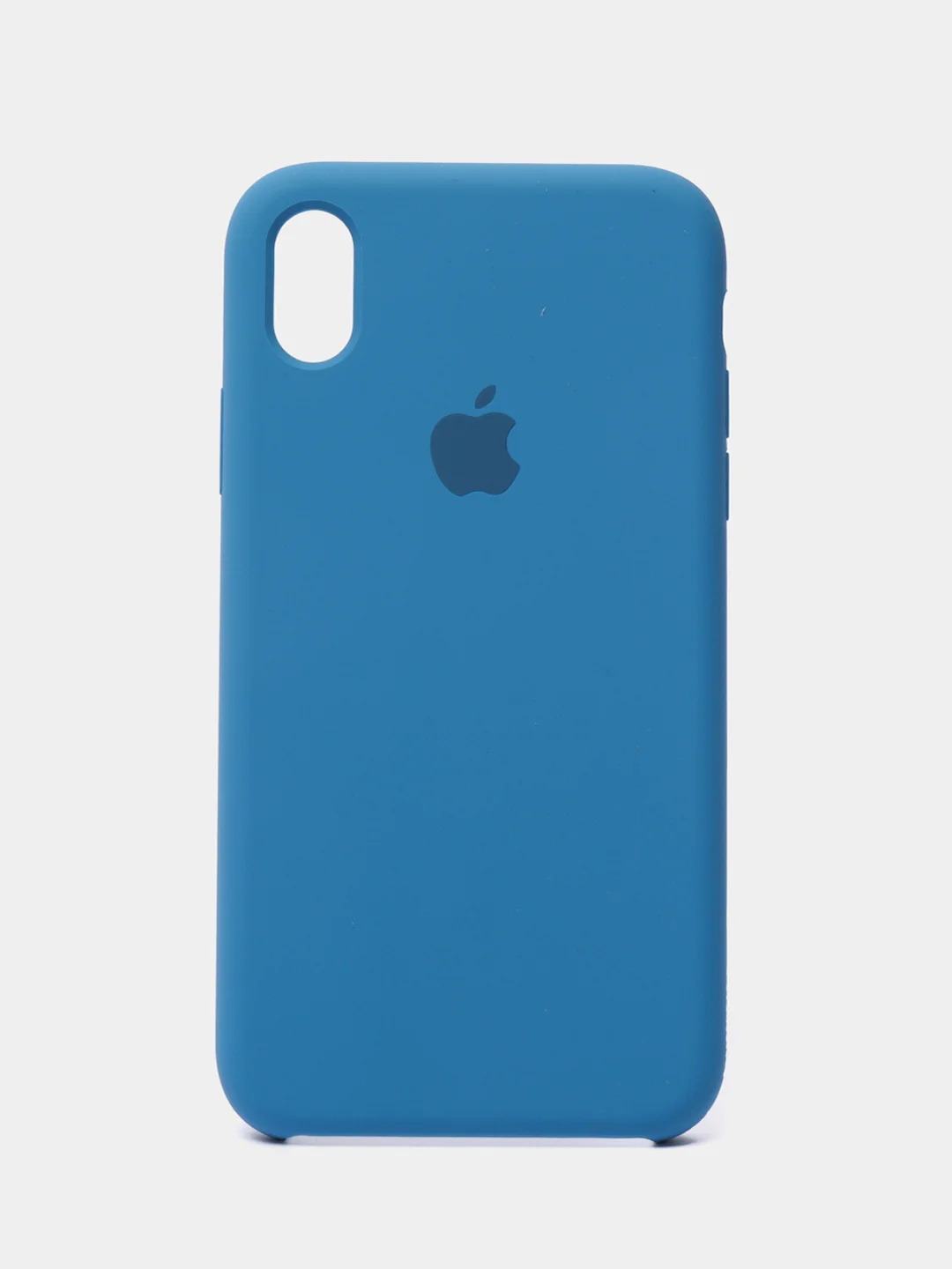 Синий чехол Silicone Case для iPhone XR, с открытым низом
