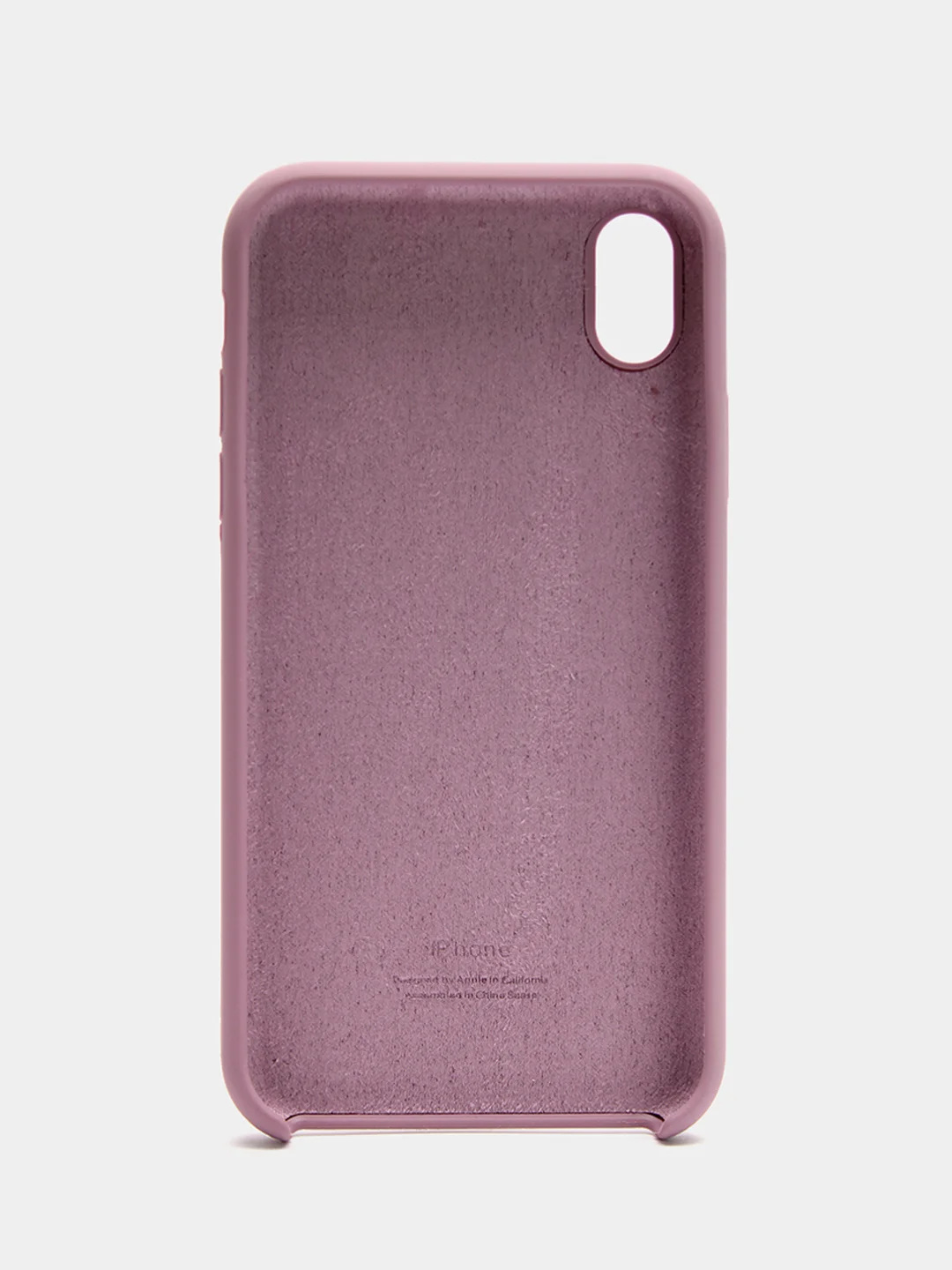 Сиреневый чехол Silicone Case для iPhone XR, с открытым низом