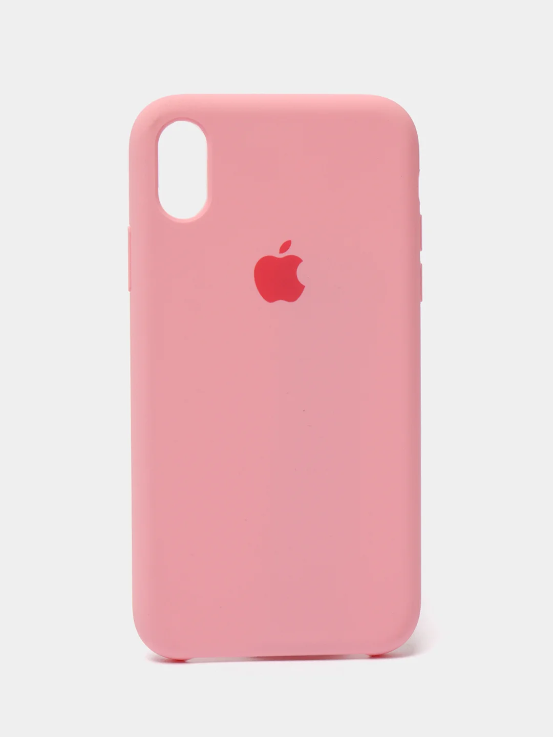 Пастельно-коралловый чехол Silicone Case для iPhone XR, с открытым низом