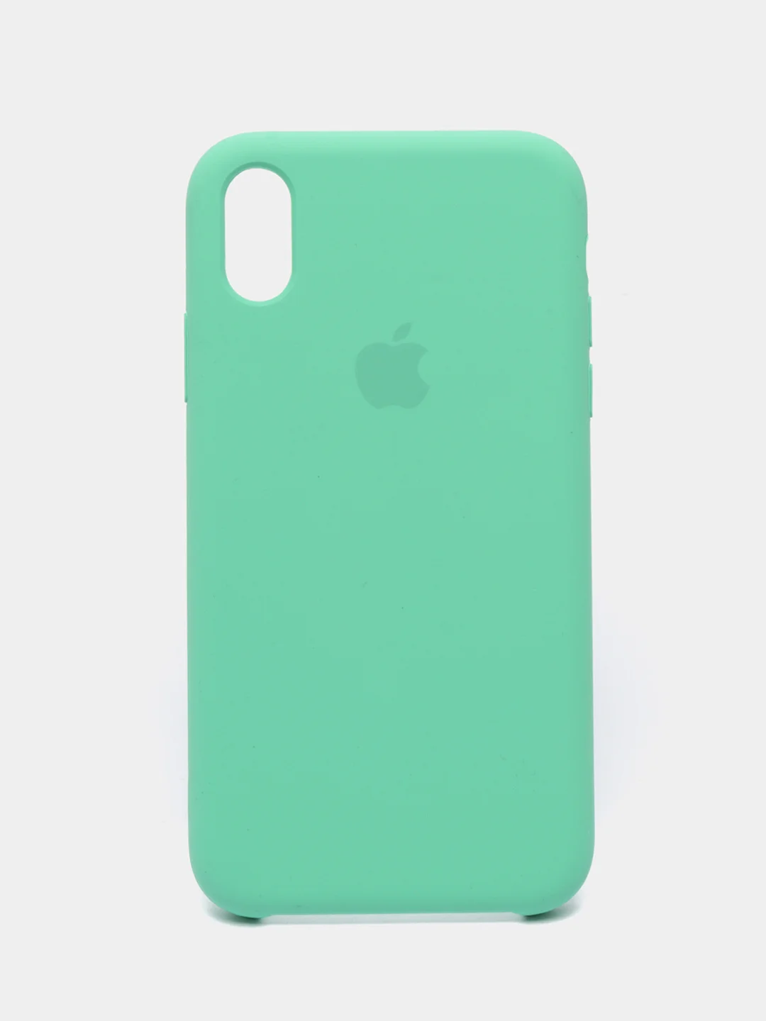 Мятный чехол Silicone Case для iPhone XR, с открытым низом