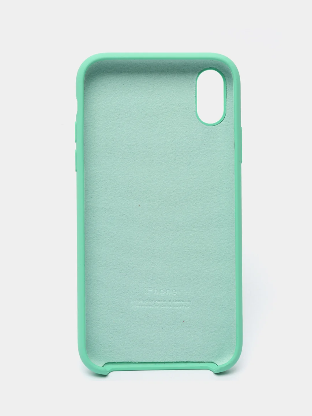 Мятный чехол Silicone Case для iPhone XR, с открытым низом