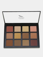 Профессиональная палетка теней для макияжа 12 оттенков  POSH Make Up Palette 02 Nude Brownie