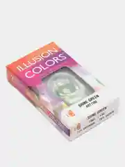 Зеленый цветные контактные линзы Illusion colors Shine, 2 шт, 3 месяца