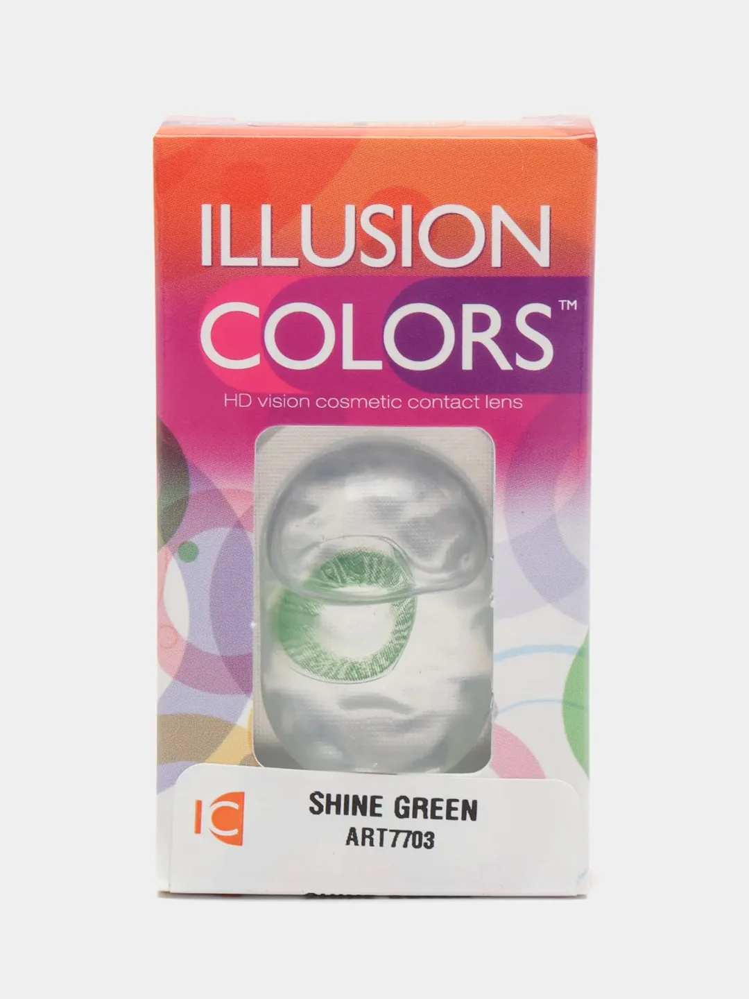 Зеленый цветные контактные линзы Illusion colors Shine, 2 шт, 3 месяца