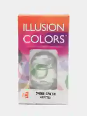 Зеленый цветные контактные линзы Illusion colors Shine, 2 шт, 3 месяца