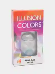 Голубой цветные контактные линзы Illusion colors Shine, 2 шт, 3 месяца