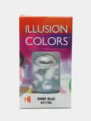 Голубой цветные контактные линзы Illusion colors Shine, 2 шт, 3 месяца
