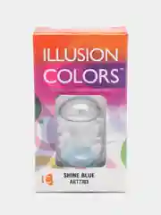 Голубой цветные контактные линзы Illusion colors Shine, 2 шт, 3 месяца
