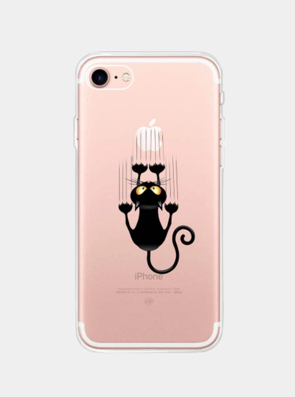 Чехол прозрачный силиконовый с милыми животными для iPhone 11, XR, X / XS, 7 / 8