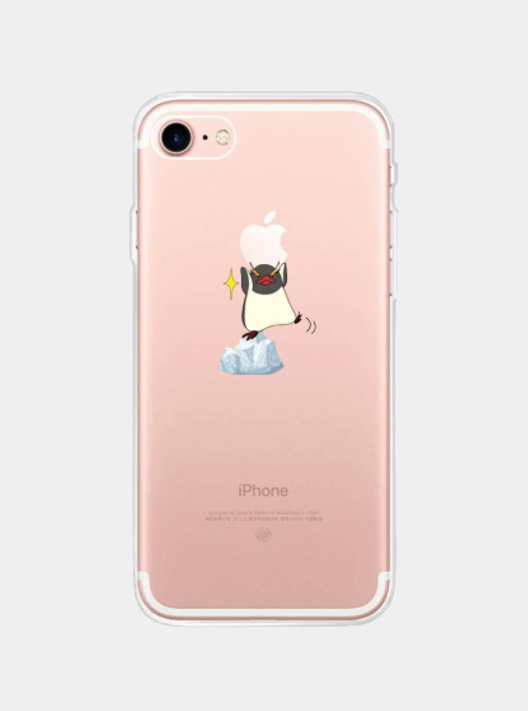 Серебряный чехол прозрачный силиконовый с милыми животными для iPhone 11, XR, X / XS, 7 / 8