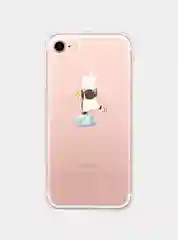 Серебряный чехол прозрачный силиконовый с милыми животными для iPhone 11, XR, X / XS, 7 / 8