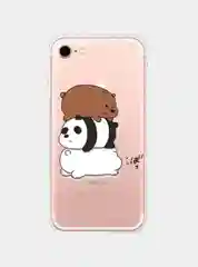 Хаки чехол прозрачный силиконовый с милыми животными для iPhone 11, XR, X / XS, 7 / 8