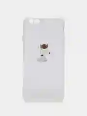 Серебряный чехол прозрачный силиконовый с милыми животными для iPhone 11, XR, X / XS, 7 / 8