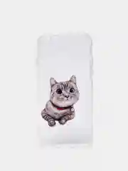 Бежевый чехол прозрачный силиконовый с милыми животными для iPhone 11, XR, X / XS, 7 / 8
