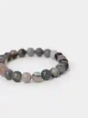 Серый браслет женский из натурального камня агат, 8 мм