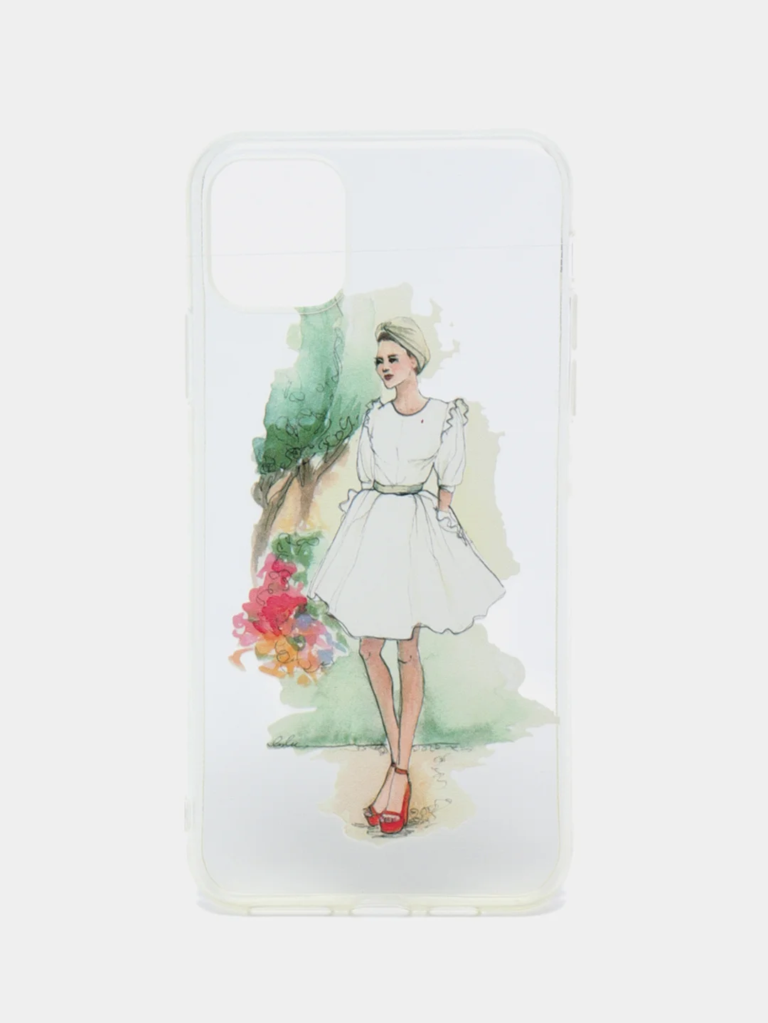 Белый чехол для Apple iPhone 6/6s / 6 Plus/6s Plus / 7/8 / 7 Plus/8 Plus / 11 / 11 PRO / 11 PRO MAX / XS Max / XR / X/XS  прозрачный силиконовый Девушки