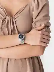 Хром женские наручные часы. Подарочный набор часов с браслетами