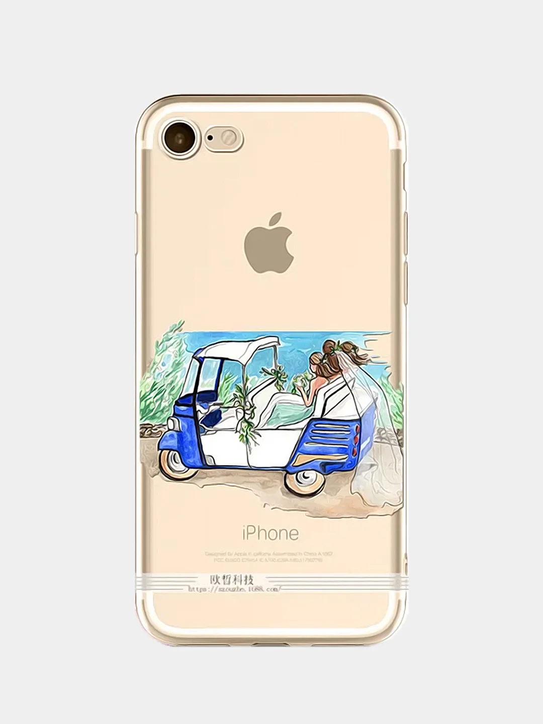 Коралловый меланж чехол для Apple iPhone 6/6s / 6 Plus/6s Plus / 7/8 / 7 Plus/8 Plus / 11 / 11 PRO / 11 PRO MAX / XS Max / XR / X/XS  прозрачный силиконовый Девушки