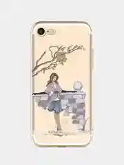 Серый меланж чехол для Apple iPhone 6/6s / 6 Plus/6s Plus / 7/8 / 7 Plus/8 Plus / 11 / 11 PRO / 11 PRO MAX / XS Max / XR / X/XS  прозрачный силиконовый Девушки