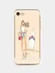 Бирюзовый чехол для Apple iPhone 6/6s / 6 Plus/6s Plus / 7/8 / 7 Plus/8 Plus / 11 / 11 PRO / 11 PRO MAX / XS Max / XR / X/XS  прозрачный силиконовый Девушки