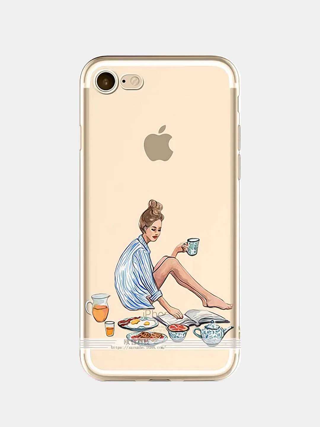 Зеленый чехол для Apple iPhone 6/6s / 6 Plus/6s Plus / 7/8 / 7 Plus/8 Plus / 11 / 11 PRO / 11 PRO MAX / XS Max / XR / X/XS  прозрачный силиконовый Девушки