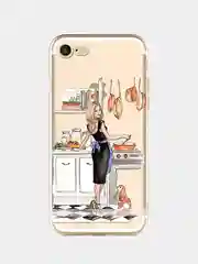 Конфетный чехол для Apple iPhone 6/6s / 6 Plus/6s Plus / 7/8 / 7 Plus/8 Plus / 11 / 11 PRO / 11 PRO MAX / XS Max / XR / X/XS  прозрачный силиконовый Девушки