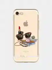 Оранжевый чехол для Apple iPhone 6/6s / 6 Plus/6s Plus / 7/8 / 7 Plus/8 Plus / 11 / 11 PRO / 11 PRO MAX / XS Max / XR / X/XS  прозрачный силиконовый Девушки