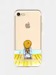 Серебряный чехол для Apple iPhone 6/6s / 6 Plus/6s Plus / 7/8 / 7 Plus/8 Plus / 11 / 11 PRO / 11 PRO MAX / XS Max / XR / X/XS  прозрачный силиконовый Девушки