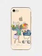 Терракотовый чехол для Apple iPhone 6/6s / 6 Plus/6s Plus / 7/8 / 7 Plus/8 Plus / 11 / 11 PRO / 11 PRO MAX / XS Max / XR / X/XS  прозрачный силиконовый Девушки